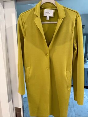 Carolina Belle Lime Green Long Collar Coat